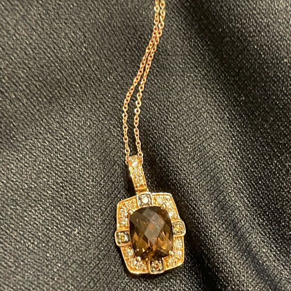 Rose gold chain, chocolate diamond necklace. Stunning piece! - Picture 4 of 6